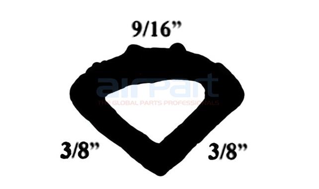 BA-375185 7/16"x11/16" 1/4 Rnd Dr Seal w/Ridges (Ft)