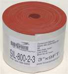 SIL-800-2-3 Red Silicone Sheet 1/8" x 3" x 9Ft Roll